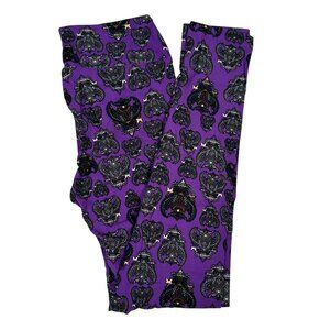LuLaRoe Griffin Gargoyle Purple Black Phoenix Egyptian Owl Leggings One Size OS